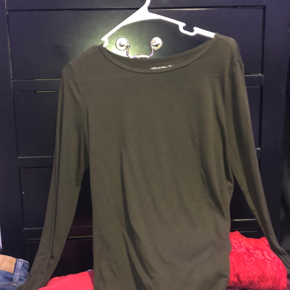 long sleeve green shirt